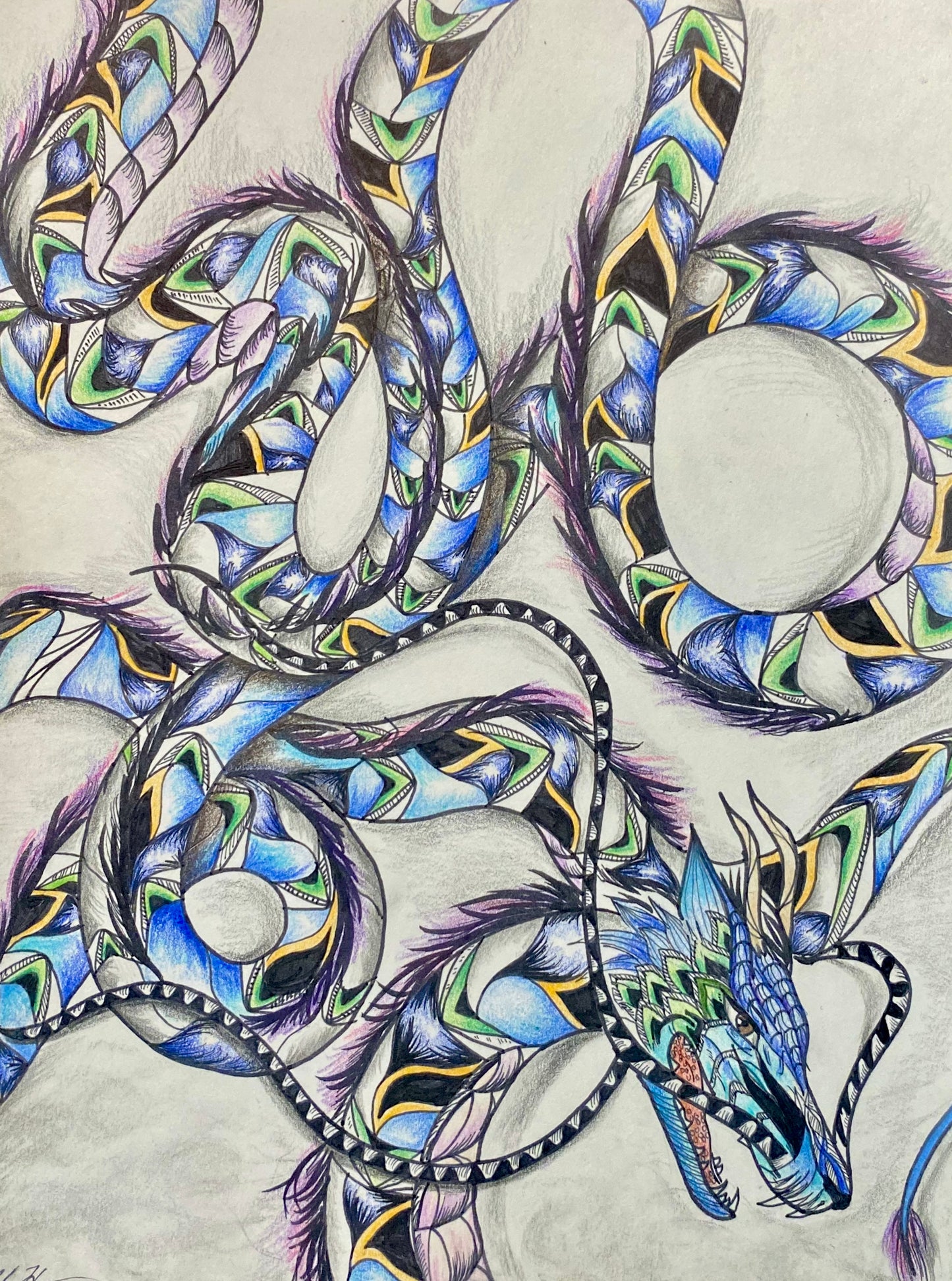 Zentangle Dragon Design No. 2