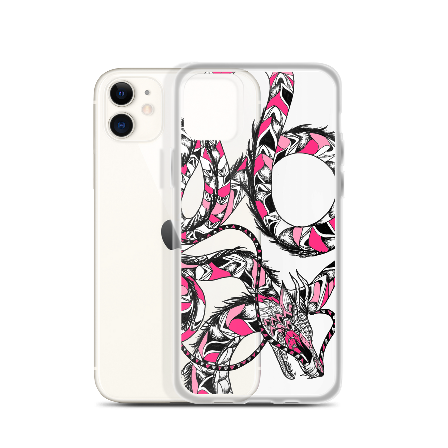 Pink Dragon Clear Case for iPhone®