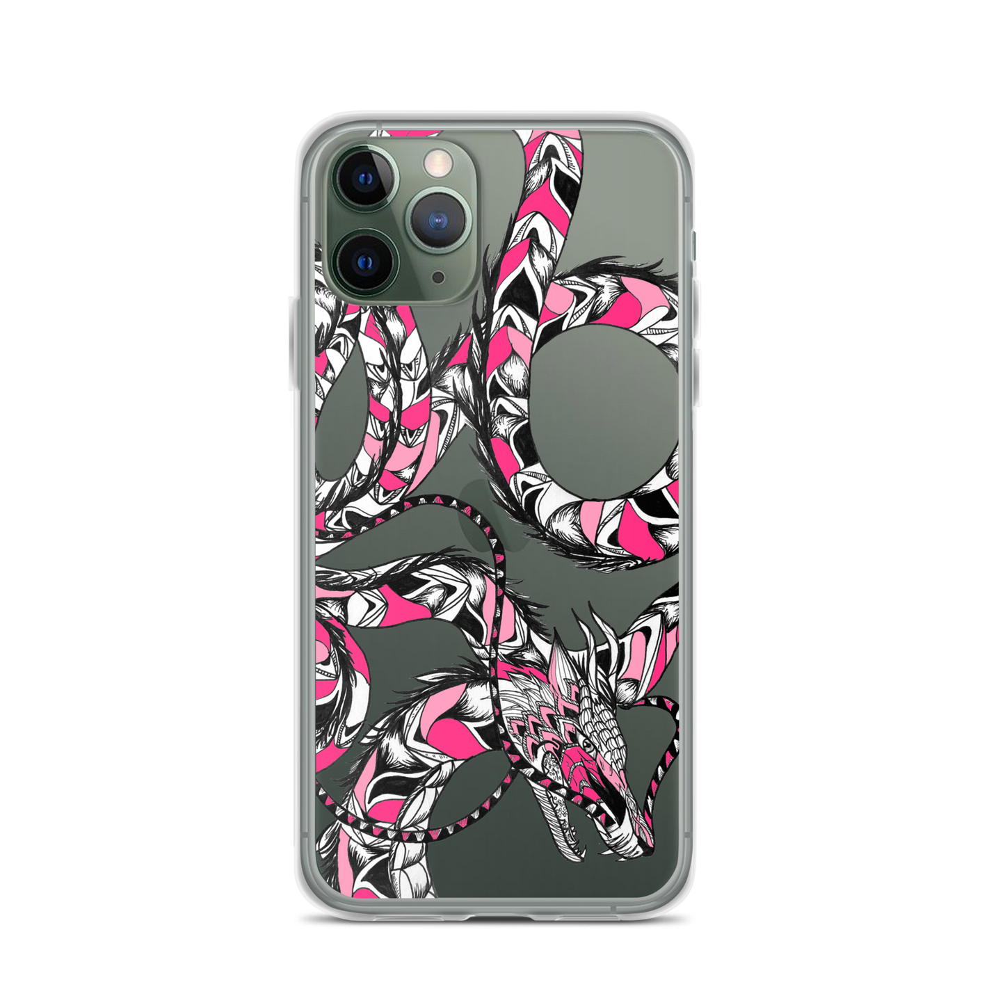 Pink Dragon Clear Case for iPhone®