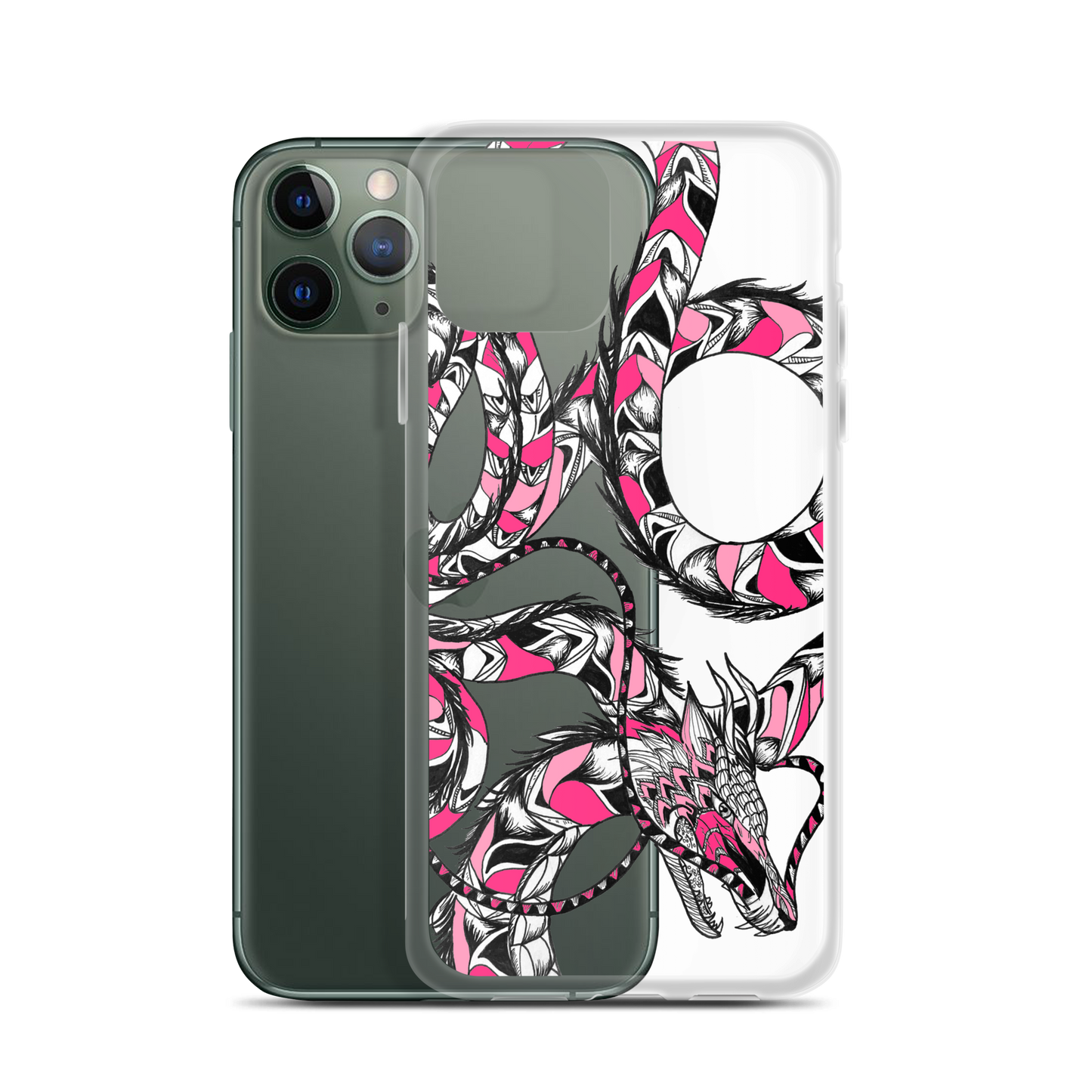 Pink Dragon Clear Case for iPhone®