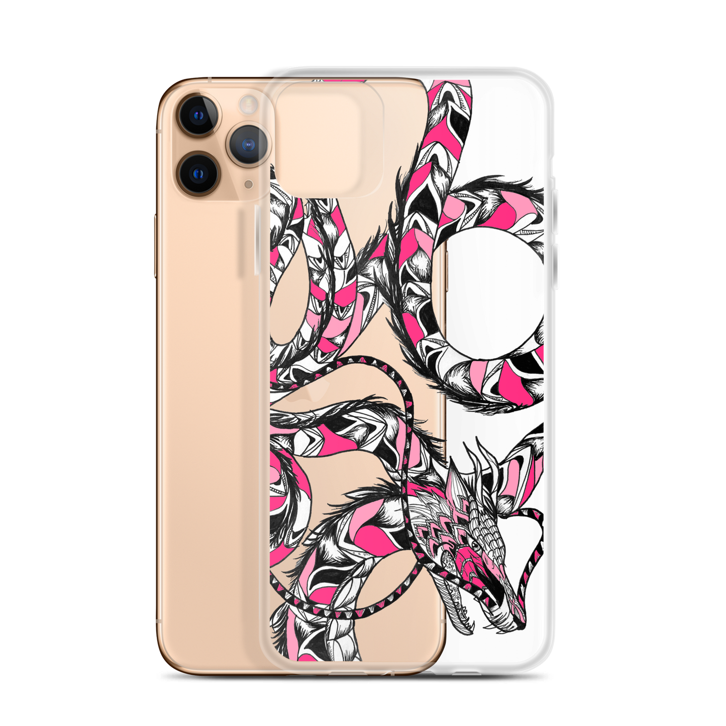 Pink Dragon Clear Case for iPhone®