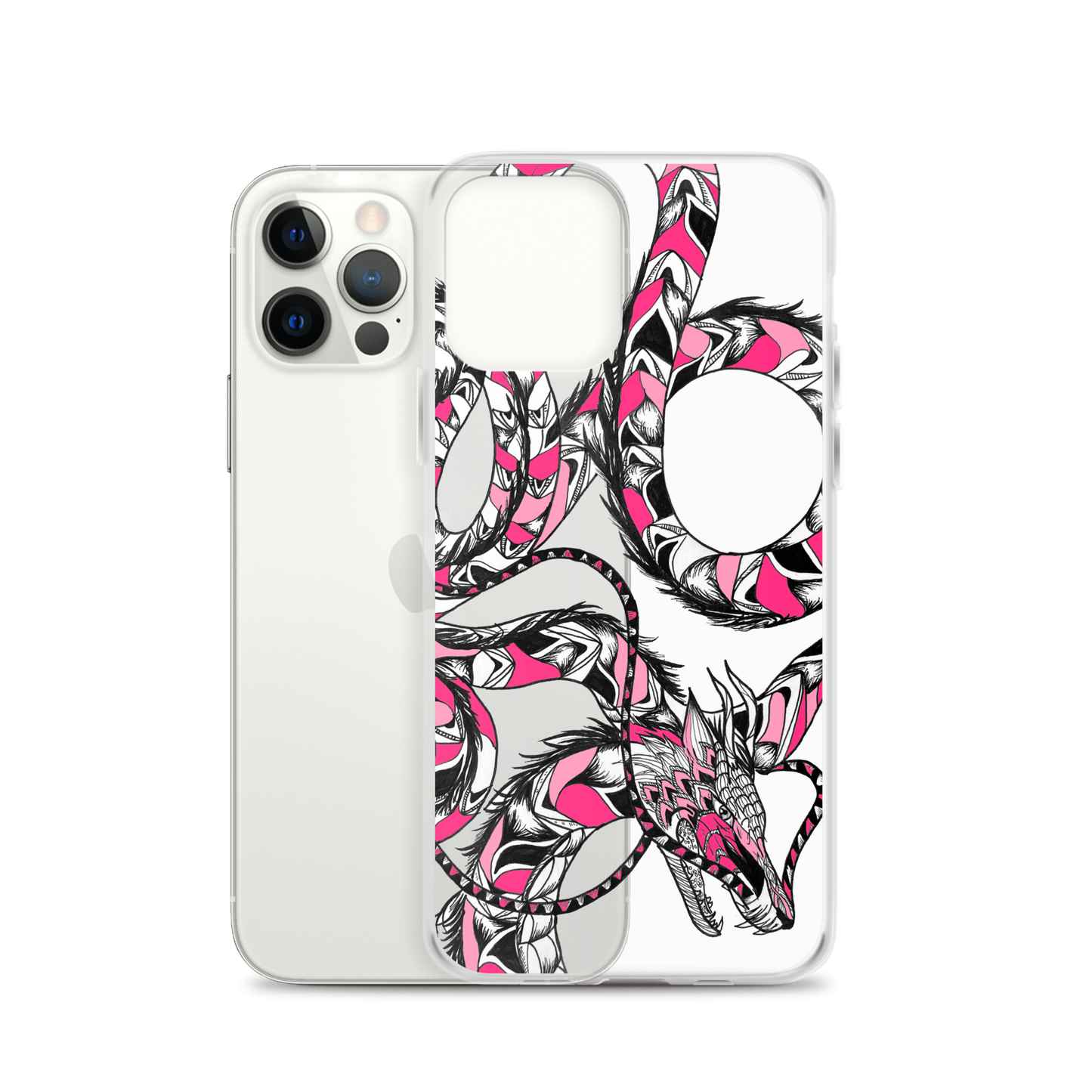 Pink Dragon Clear Case for iPhone®