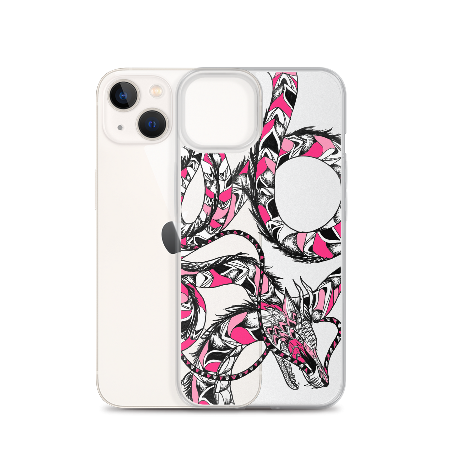 Pink Dragon Clear Case for iPhone®