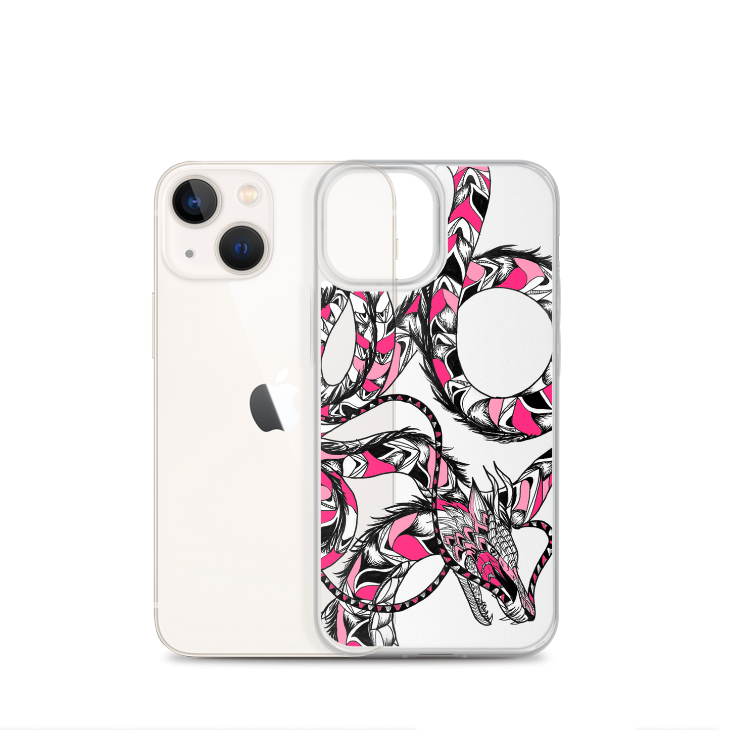 Pink Dragon Clear Case for iPhone®