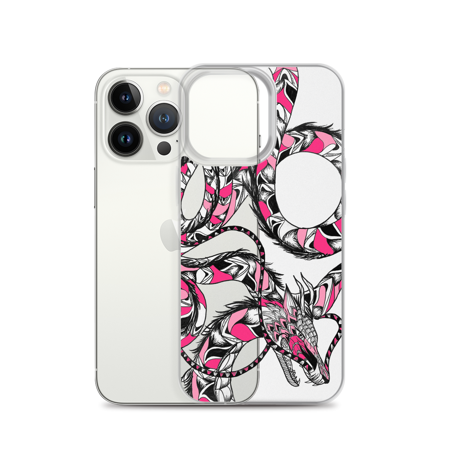 Pink Dragon Clear Case for iPhone®