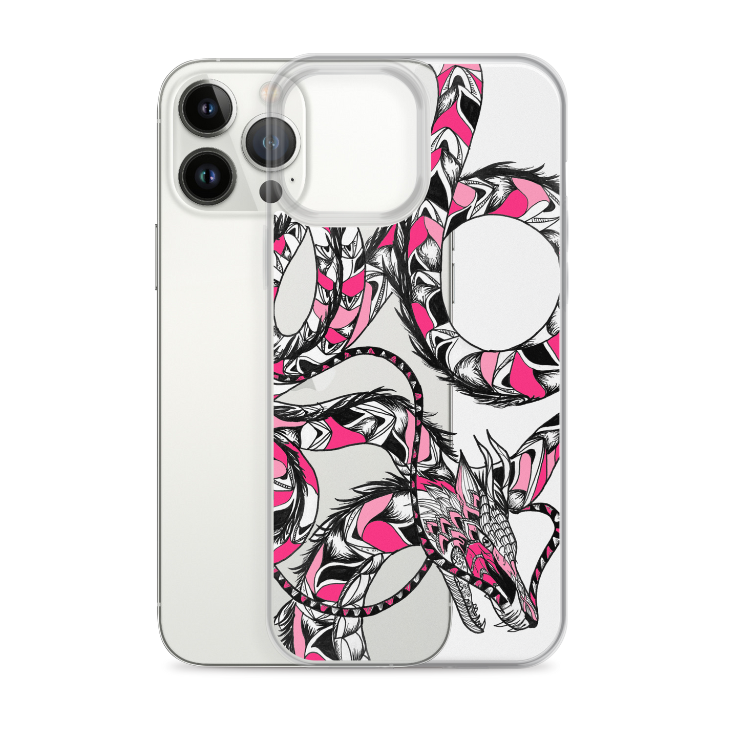 Pink Dragon Clear Case for iPhone®