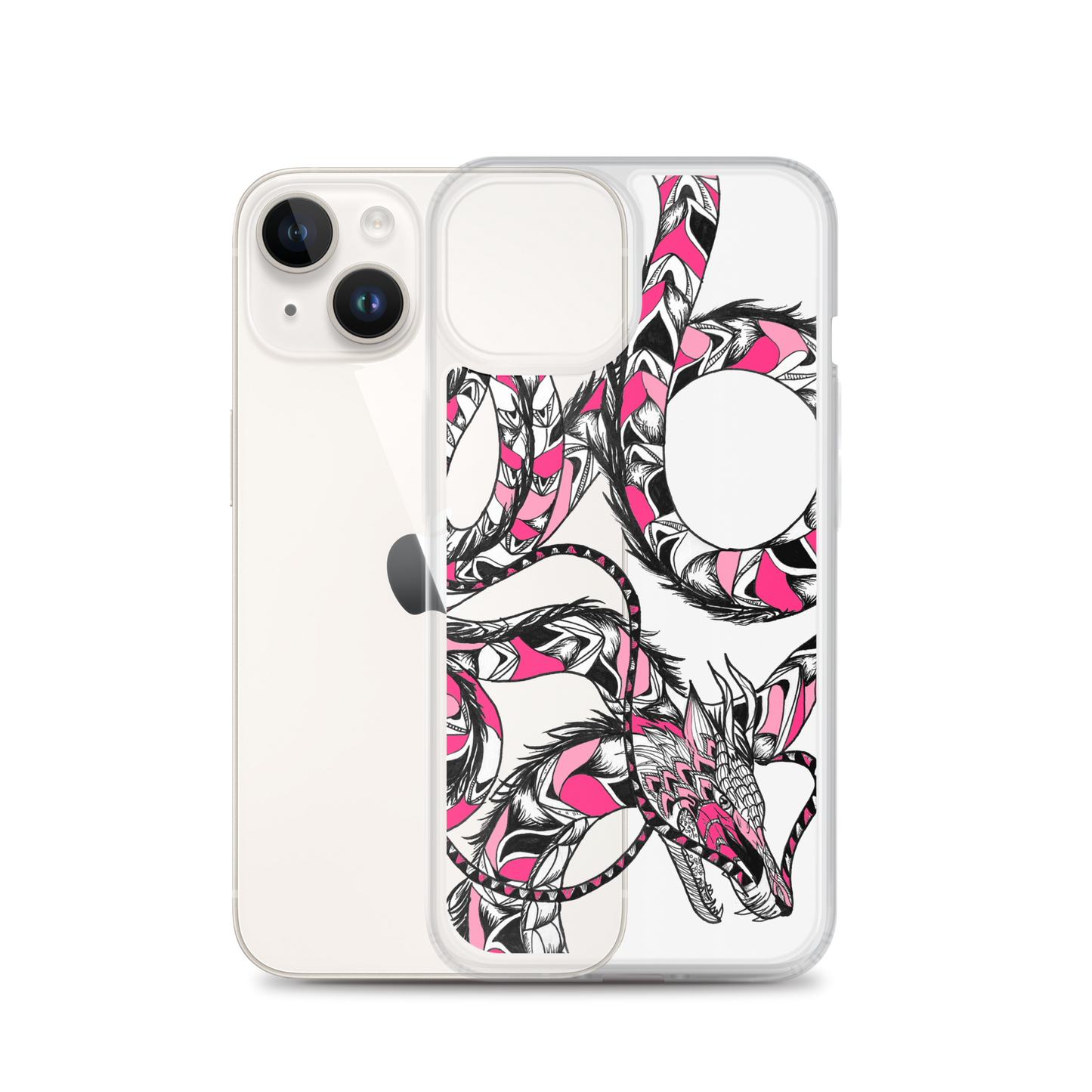 Pink Dragon Clear Case for iPhone®