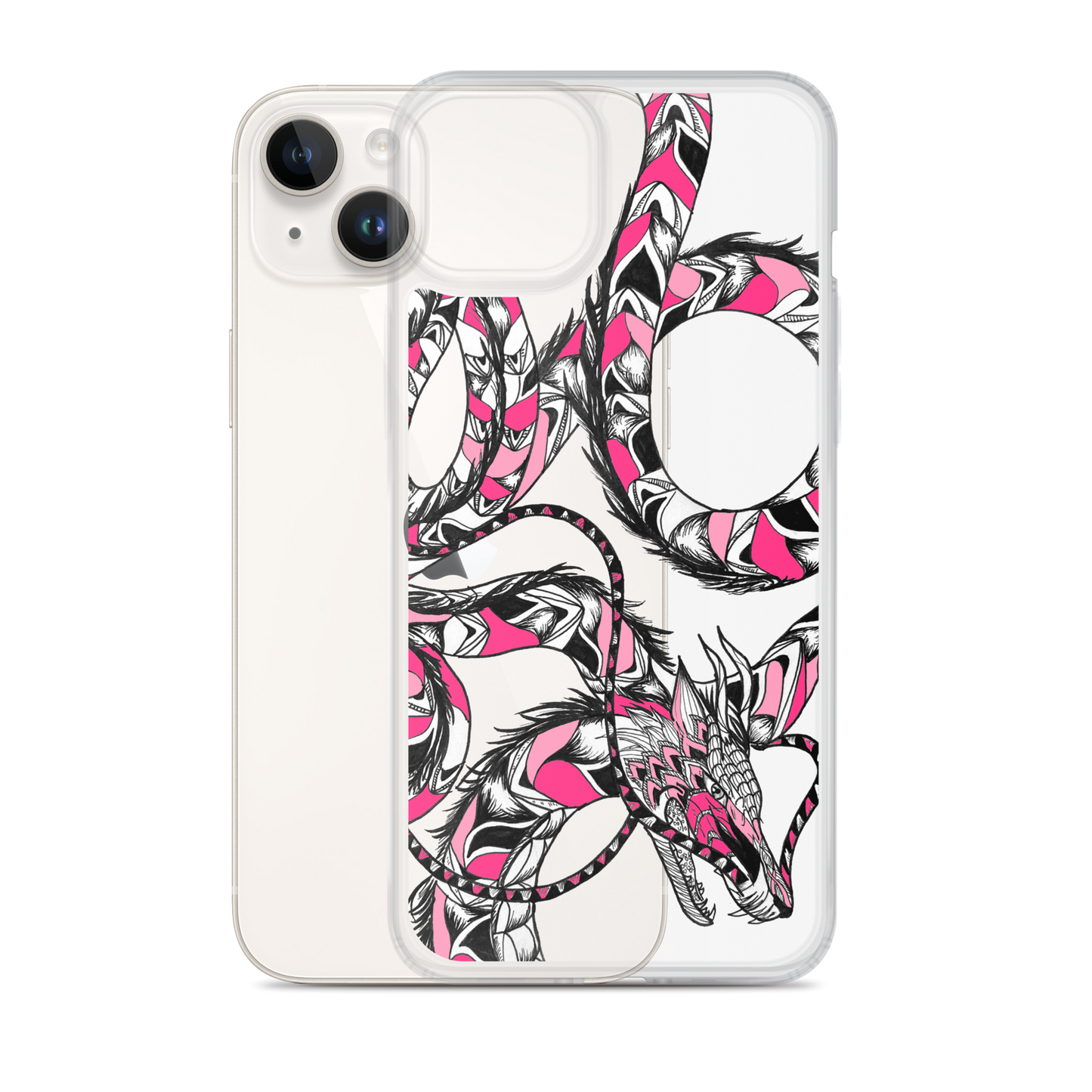 Pink Dragon Clear Case for iPhone®