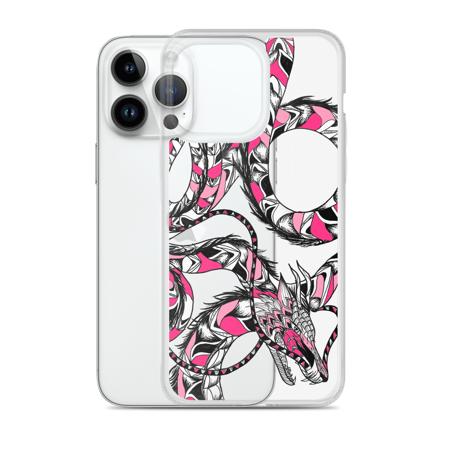 Pink Dragon Clear Case for iPhone®