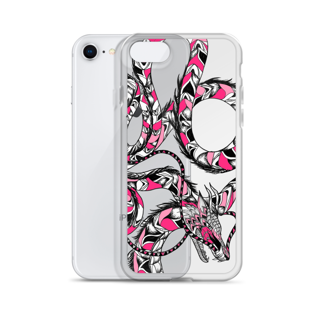 Pink Dragon Clear Case for iPhone®