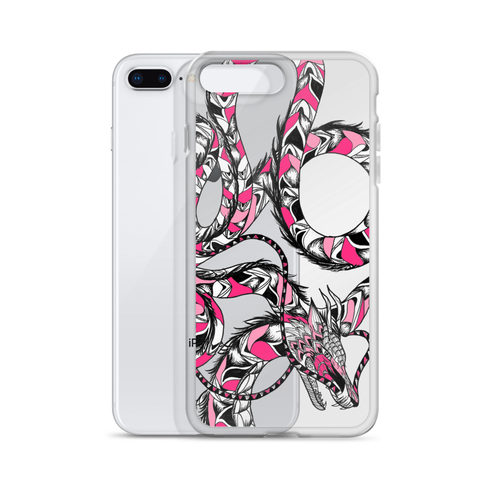 Pink Dragon Clear Case for iPhone®