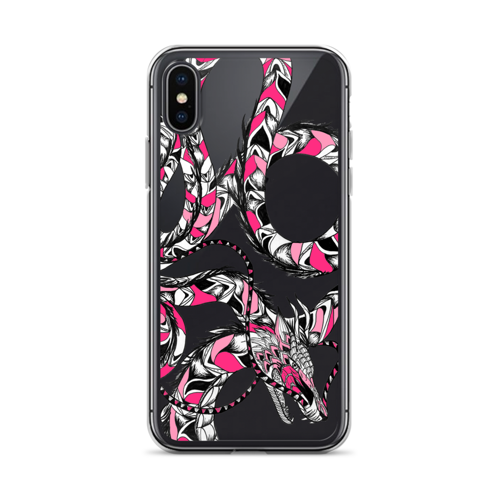 Pink Dragon Clear Case for iPhone®